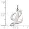 Sterling Silver Medium Script Initial Letter L Charm Jewerly 18mm x 13mm